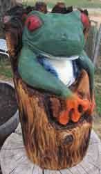 Raccoon Chainsaw Carving