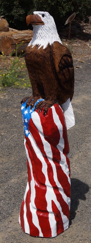 Chainsaw Carving of an Eagle