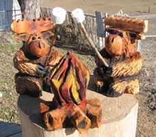 Moose Campfire Carving